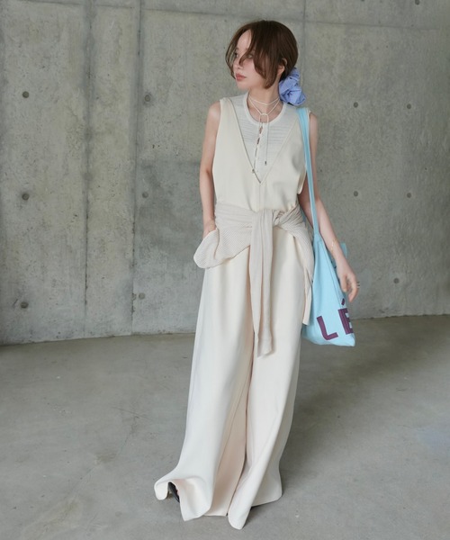 LAULEN(ローレン)の「2way sheer mesh bolero cardigan(カーディガン/ボレロ・レディース・オレンジ系/ブラック/アイボリー/チャコールグレー・FREE)」の10枚目の写真