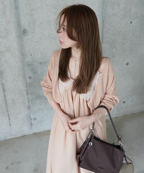 LAULEN(ローレン)の「2way sheer mesh bolero cardigan(カーディガン/ボレロ・レディース・オレンジ系/ブラック/アイボリー/チャコールグレー・FREE)」の12枚目の写真