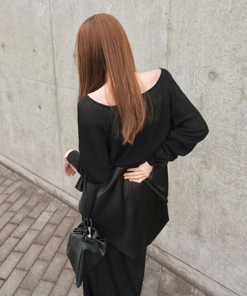 LAULEN(ローレン)の「2way sheer mesh bolero cardigan(カーディガン/ボレロ・レディース・オレンジ系/ブラック/アイボリー/チャコールグレー・FREE)」の21枚目の写真