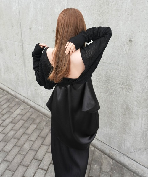 LAULEN(ローレン)の「2way sheer mesh bolero cardigan(カーディガン/ボレロ・レディース・オレンジ系/ブラック/アイボリー/チャコールグレー・FREE)」の22枚目の写真