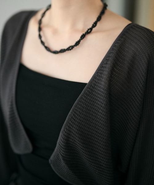 LAULEN(ローレン)の「2way sheer mesh bolero cardigan / 2wayシアーメッシュ ボレロカーディガン(カーディガン/ボレロ・レディース・オレンジ系/ブラック/アイボリー/チャコールグレー・FREE)」の17枚目の写真