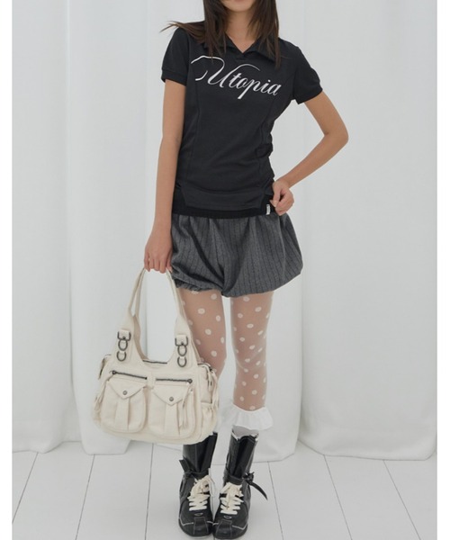 FANCY CLUB(ファンシークラブ)の「【FANCY CLUB】BANDING PUMPKIN SHORTS / 【ファンシークラブ】バンディングパンプキンショーツ(その他パンツ・レディース・チャコール・ONE SIZE)」の2枚目の写真