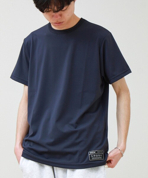 TAION(タイオン)の「【TAION / タイオン】ベーシックスポーツ UV 高反発ストレッチ カットソー(Tシャツ/カットソー・メンズ・ダークネイビー/ライトグレー/オリーブ/ブラック/オフホワイト・M/L/XL)」の5枚目の写真
