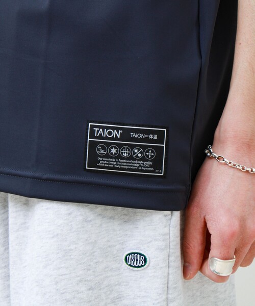 TAION(タイオン)の「【TAION / タイオン】ベーシックスポーツ UV 高反発ストレッチ カットソー(Tシャツ/カットソー・メンズ・ダークネイビー/ライトグレー/オリーブ/ブラック/オフホワイト・M/L/XL)」の12枚目の写真