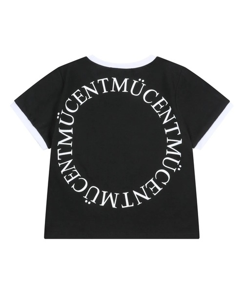 MUCENT（ムセント）の「【日本未発売/WEB限定】MUCENT(ムセント)/バックロゴ 配色 リングカラー クロップド 半袖 Tシャツ/RINGER HALF T（Tシャツ/カットソー・レディース・ホワイト/ネイビー/ブラック・FREE）」の7枚目の写真