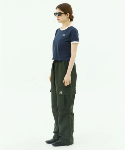 MUCENT（ムセント）の「【日本未発売/WEB限定】MUCENT(ムセント)/バックロゴ 配色 リングカラー クロップド 半袖 Tシャツ/RINGER HALF T（Tシャツ/カットソー・レディース・ホワイト/ネイビー/ブラック・FREE）」の20枚目の写真