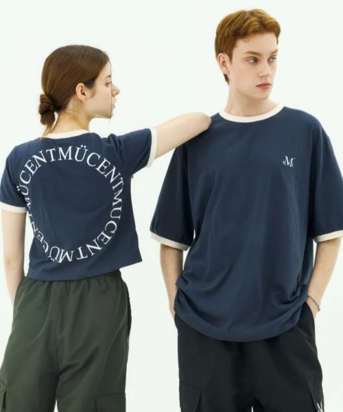MUCENT（ムセント）の「【日本未発売/WEB限定】MUCENT(ムセント)/バックロゴ 配色 リングカラー クロップド 半袖 Tシャツ/RINGER HALF T（Tシャツ/カットソー・レディース・ホワイト/ネイビー/ブラック・FREE）」の17枚目の写真
