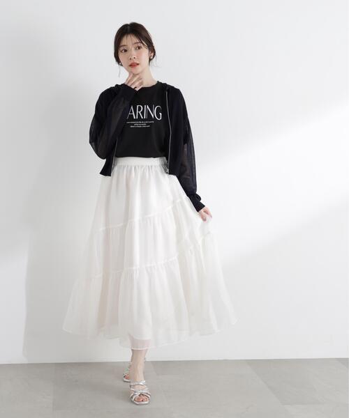 PROPORTION BODY DRESSING(プロポーションボディドレッシング)の「<a>シアーニットパーカー / 1216176500(パーカー・レディース・ピンク/ホワイト/ネイビー/イエロー・FREE)」の22枚目の写真