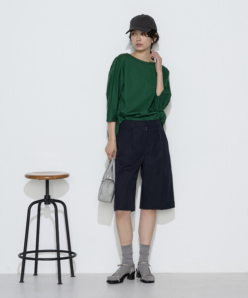 COMME CA Wardrobe(コムサワードローブ)の「コンパクトクロス ハーフパンツ(その他パンツ・レディース・カーキ/ネイビー・9号)」の5枚目の写真