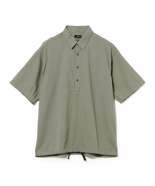 BEAMS（ビームス）の「チェック プルオーバー シャツ（シャツ/ブラウス・メンズ・オリーブ/サックスブルー・S/M/L/XL）」の3枚目の写真