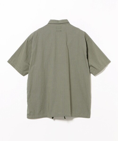 BEAMS（ビームス）の「チェック プルオーバー シャツ（シャツ/ブラウス・メンズ・オリーブ/サックスブルー・S/M/L/XL）」の4枚目の写真