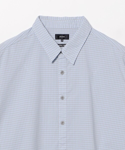 BEAMS（ビームス）の「チェック プルオーバー シャツ（シャツ/ブラウス・メンズ・オリーブ/サックスブルー・S/M/L/XL）」の7枚目の写真