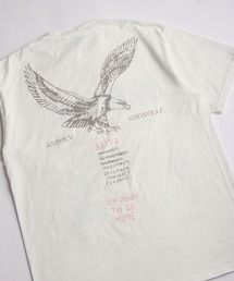 HOUSTON / ヒューストン ピグメント加工 ミリタリープリント 半袖Tシャツ 日本製