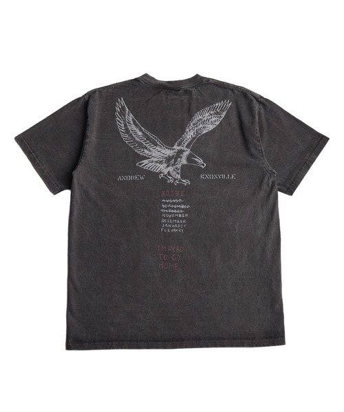 HOUSTON（ヒューストン）の「HOUSTON / ヒューストン ピグメント加工 ミリタリープリント 半袖Tシャツ 日本製（Tシャツ/カットソー・メンズ・ホワイト/ブラック・MEDIUM/LARGE/X-LARGE/XX-LARGE）」の8枚目の写真