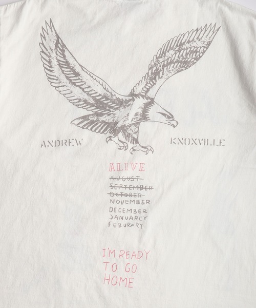HOUSTON（ヒューストン）の「HOUSTON / ヒューストン ピグメント加工 ミリタリープリント 半袖Tシャツ 日本製（Tシャツ/カットソー・メンズ・ホワイト/ブラック・MEDIUM/LARGE/X-LARGE/XX-LARGE）」の6枚目の写真