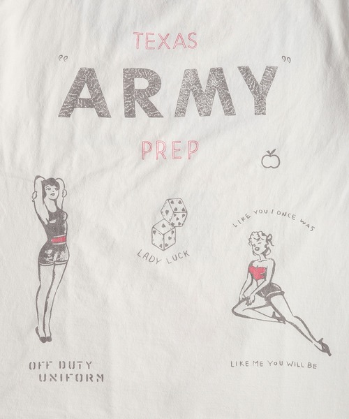 HOUSTON（ヒューストン）の「HOUSTON / ヒューストン ピグメント加工 ミリタリープリント 半袖Tシャツ 日本製（Tシャツ/カットソー・メンズ・ホワイト/ブラック・MEDIUM/LARGE/X-LARGE/XX-LARGE）」の5枚目の写真