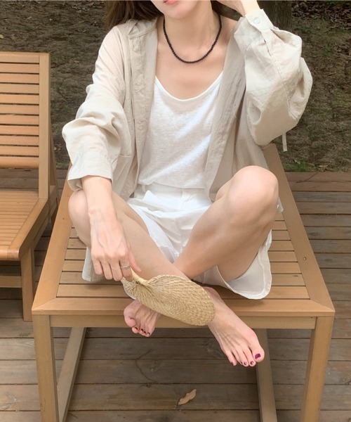 mielu(ミエル)の「フロントボタンナチュラルシアーパーカー(マウンテンパーカー・レディース・アイボリー/ベージュ・LARGE/MEDIUM)」の11枚目の写真