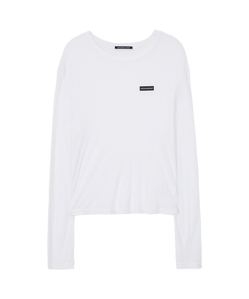 UNKNOWN PLANET(アンノウンプラネット)の「ソフトデイリーロングスリーブTシャツ5カラー(Tシャツ/カットソー・レディース・ブラック/グレー/ピンク/ホワイト/ミント・FREE)」の2枚目の写真