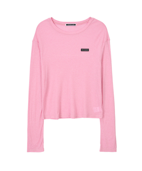UNKNOWN PLANET(アンノウンプラネット)の「ソフトデイリーロングスリーブTシャツ5カラー(Tシャツ/カットソー・レディース・ブラック/グレー/ピンク/ホワイト/ミント・FREE)」の5枚目の写真
