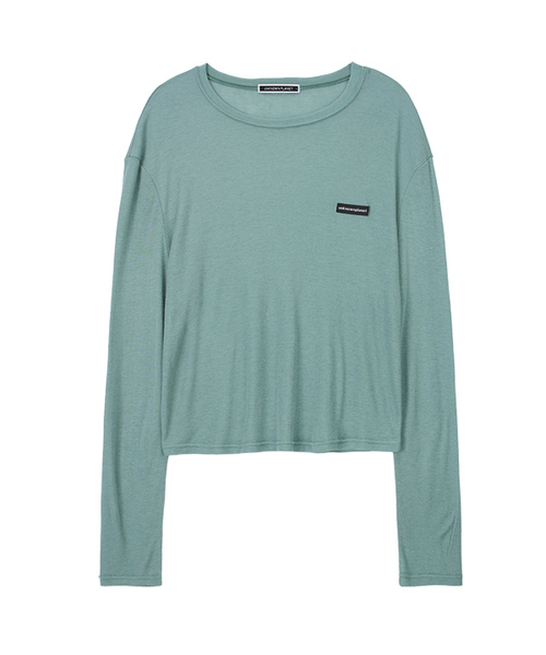 UNKNOWN PLANET(アンノウンプラネット)の「ソフトデイリーロングスリーブTシャツ5カラー(Tシャツ/カットソー・レディース・ブラック/グレー/ピンク/ホワイト/ミント・FREE)」の4枚目の写真