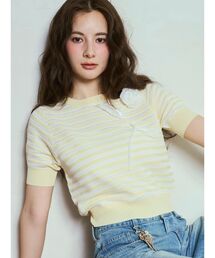 CALNAMUR（カルナムール）の「コサージュサマーニット（ニット/セーター）」
