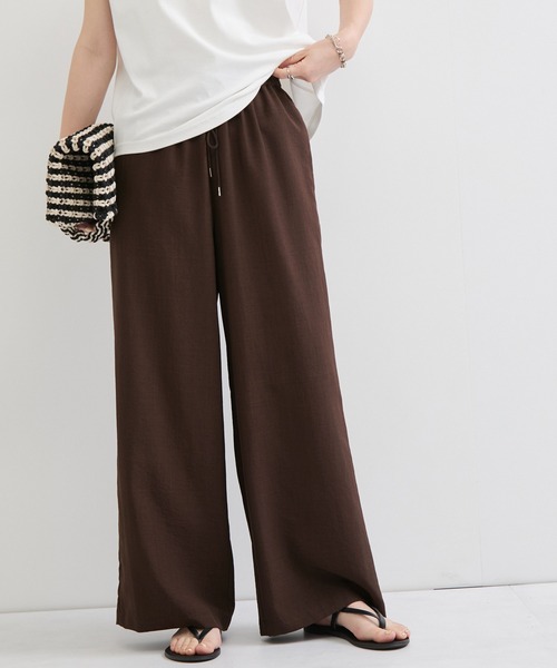 le cercle ADAM ET ROPE'(ルセルクルアダムエロペ)の「タンブラーブッチャーワイドパンツ/セットアップ対応(その他パンツ・レディース・キャメル/ダークブラウン/チャコールグレー・FREE)」の3枚目の写真