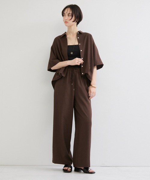 le cercle ADAM ET ROPE'(ルセルクルアダムエロペ)の「タンブラーブッチャーワイドパンツ/セットアップ対応(その他パンツ・レディース・キャメル/ダークブラウン/チャコールグレー・FREE)」の19枚目の写真