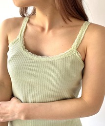 【 New market 】 クルーネック レース キャミソール