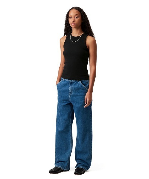 Carhartt WIP(カーハートダブリューアイピー)の「Carhartt WIP WOMEN'S PHILIPS A-SHIRT(カーハートワークインプログレス ウィメンズフィリップスAシャツ)(タンクトップ・レディース・ホワイト/ブラック・X-SMALL/SMALL)」の10枚目の写真