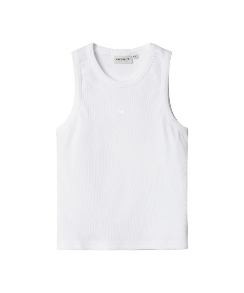 Carhartt WIP(カーハートダブリューアイピー)の「Carhartt WIP WOMEN'S PHILIPS A-SHIRT(カーハートワークインプログレス ウィメンズフィリップスAシャツ)(タンクトップ・レディース・ホワイト/ブラック・X-SMALL/SMALL)」の3枚目の写真