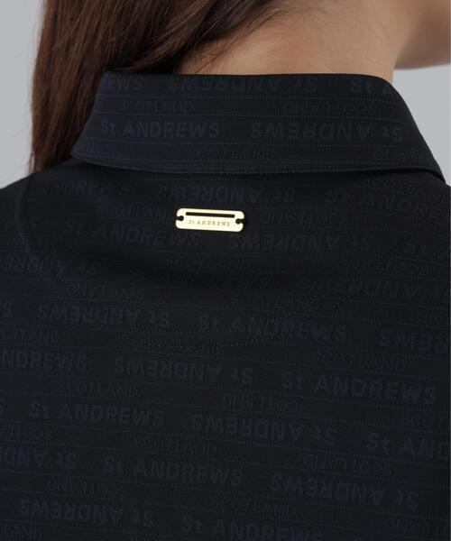 St ANDREWS(セントアンドリュース)の「【St ANDREWS】【吸水速乾】ロゴボーダージャガード無地半袖シャツ (WOMENS)(ポロシャツ・レディース・ホワイト/グリーン/ブラック・L/M/S)」の13枚目の写真