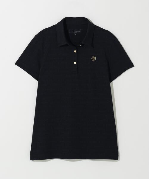 St ANDREWS(セントアンドリュース)の「【St ANDREWS】【吸水速乾】ロゴボーダージャガード無地半袖シャツ (WOMENS)(ポロシャツ・レディース・ホワイト/グリーン/ブラック・L/M/S)」の14枚目の写真