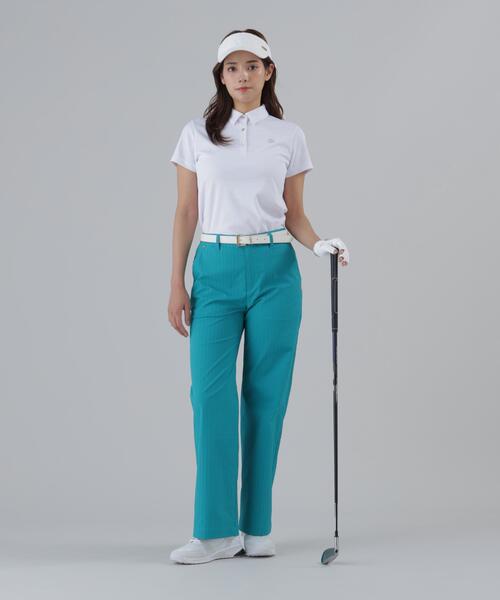 St ANDREWS(セントアンドリュース)の「【St ANDREWS】【吸水速乾】ロゴボーダージャガード無地半袖シャツ (WOMENS)(ポロシャツ・レディース・ホワイト/グリーン/ブラック・L/M/S)」の20枚目の写真