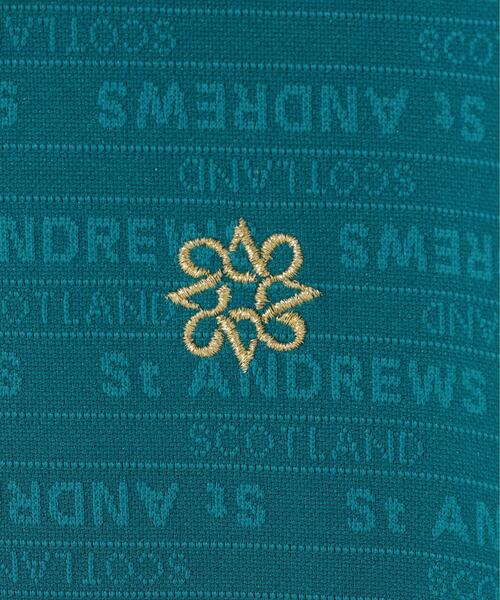 St ANDREWS(セントアンドリュース)の「【St ANDREWS】【吸水速乾】ロゴボーダージャガード無地半袖シャツ (WOMENS)(ポロシャツ・レディース・ホワイト/グリーン/ブラック・L/M/S)」の7枚目の写真