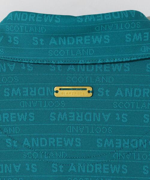 St ANDREWS(セントアンドリュース)の「【St ANDREWS】【吸水速乾】ロゴボーダージャガード無地半袖シャツ (WOMENS)(ポロシャツ・レディース・ホワイト/グリーン/ブラック・L/M/S)」の8枚目の写真
