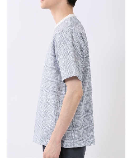 TAKA-Q(タカキュー)の「【ストレッチ プリントT】タカキュー チェック クルーネック 半袖 Tシャツ(Tシャツ/カットソー・メンズ・ネイビー/ライトグレー・MEDIUM/X-LARGE/LARGE)」の19枚目の写真