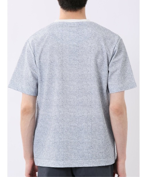 TAKA-Q(タカキュー)の「【ストレッチ プリントT】タカキュー チェック クルーネック 半袖 Tシャツ(Tシャツ/カットソー・メンズ・ネイビー/ライトグレー・MEDIUM/X-LARGE/LARGE)」の20枚目の写真