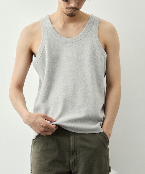 REMI RELIEF（レミレリーフ）の「【REMI RELIEF/レミレリーフ】Wタックタンクトップ（タンクトップ・メンズ・ブラック/オフホワイト/グレー・M/L）」の21枚目の写真