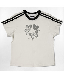 フライドットセミクロップ半袖Tシャツ6色