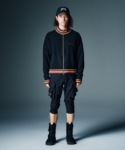 glamb（グラム）の「Knit Jersey Blouson / ニットジャージブルゾン（ニット/セーター・メンズ・ネイビー/ブラック・M/L）」の8枚目の写真