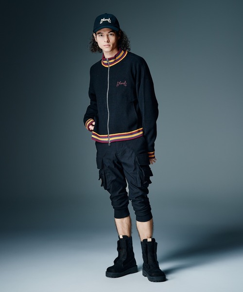 glamb（グラム）の「Knit Jersey Blouson / ニットジャージブルゾン（ニット/セーター・メンズ・ネイビー/ブラック・M/L）」の10枚目の写真