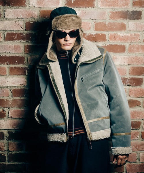 glamb（グラム）の「Knit Jersey Blouson / ニットジャージブルゾン（ニット/セーター・メンズ・ネイビー/ブラック・M/L）」の13枚目の写真