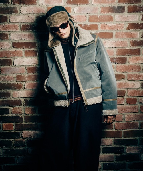 glamb（グラム）の「Knit Jersey Blouson / ニットジャージブルゾン（ニット/セーター・メンズ・ネイビー/ブラック・M/L）」の14枚目の写真