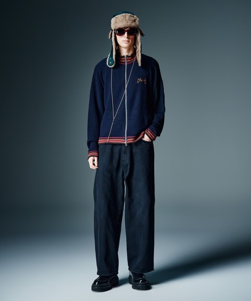 glamb（グラム）の「Knit Jersey Blouson / ニットジャージブルゾン（ニット/セーター・メンズ・ネイビー/ブラック・M/L）」の11枚目の写真