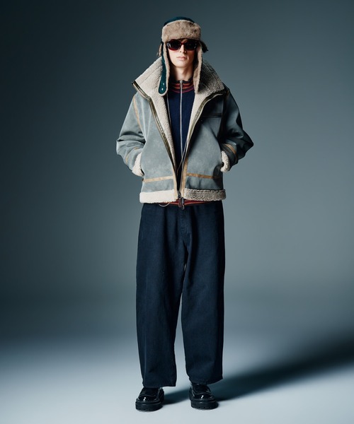 glamb（グラム）の「Knit Jersey Blouson / ニットジャージブルゾン（ニット/セーター・メンズ・ネイビー/ブラック・M/L）」の12枚目の写真