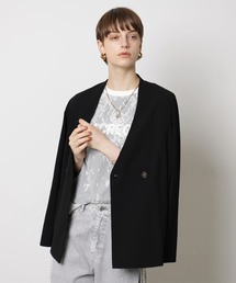 CADUNE カデュネ 麻混ダブルカラージャケット CADUNE（カデュネ）の「ジャケット（その他アウター）」 - WEAR