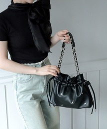 by muni:r（バイ ムニール）の「【2WAY】ドットスタッズチェーンショルダー＆クロスバッグ/2026 SS COLLECTION（ショルダーバッグ）」