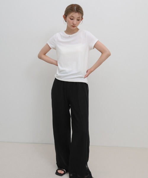 select MOCA(セレクトモカ)の「リラックスシアー刺繍パンツ【セットアップ対応】(その他パンツ・レディース・ホワイト/ブラック/ブラウン・LARGE/MEDIUM)」の17枚目の写真