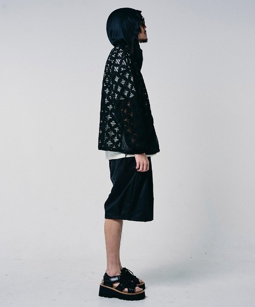 EFFECTEN(エフェクテン)の「mpa4146-Flower mesh zip hoodie ジップパーカー(efdig-19)(パーカー・メンズ・グレー/ブラック・ONE SIZE)」の20枚目の写真
