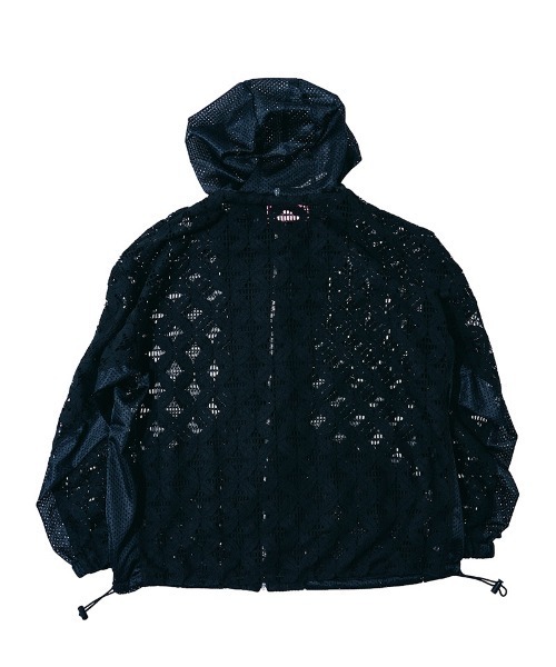 EFFECTEN(エフェクテン)の「mpa4146-Flower mesh zip hoodie ジップパーカー(efdig-19)(パーカー・メンズ・グレー/ブラック・ONE SIZE)」の10枚目の写真